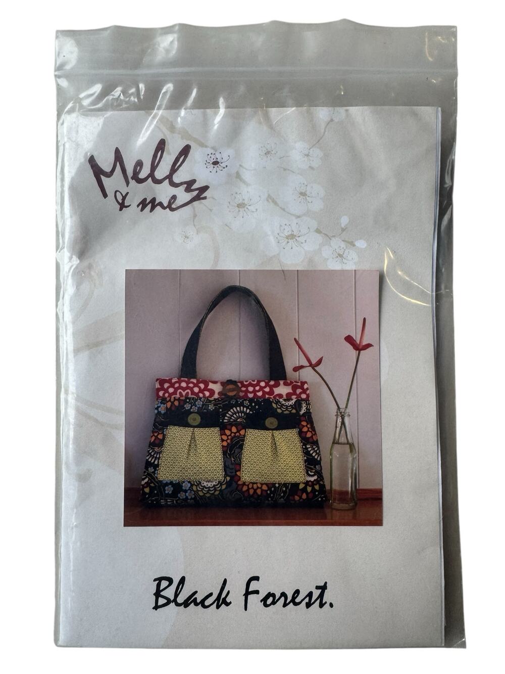 MELLY & ME Black Forest Bag Sewing Pattern #M018 Purse Pockets Handbag Tote